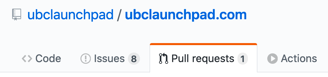 pull request tab